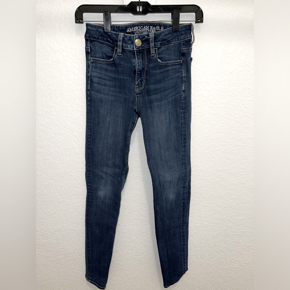 American Eagle Outfitters Blue Skinny Jeans Classic Fit